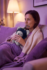 Blue the Koala Fuzzie Plush Tumbler, lifestyle