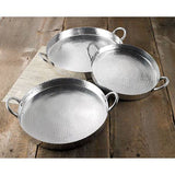 India Handicrafts Inc - 19’’ Scalloped Hammered Tray