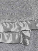 Chenille Satin™ Baby Blanket: Silver