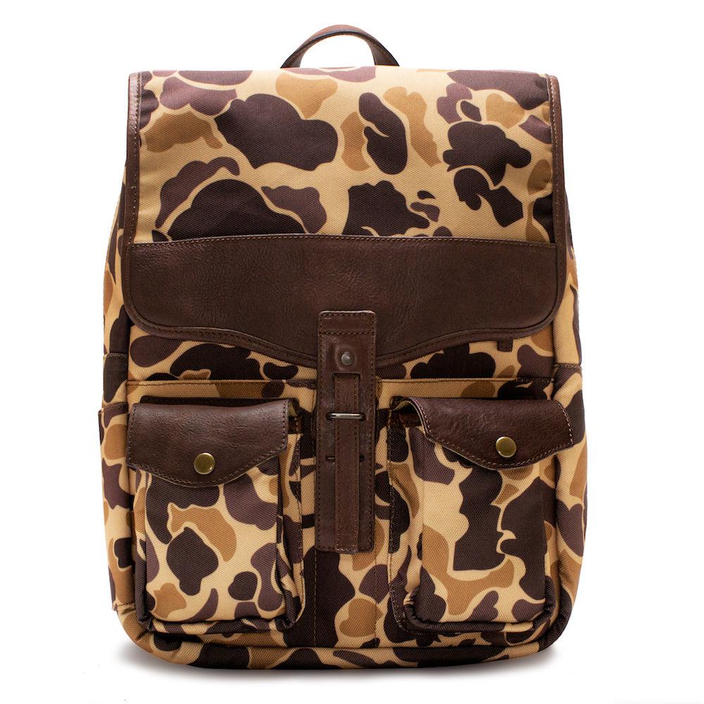 Campaign Waxed Canvas Backpack Vintage Camo Campaign