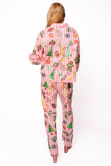 Queen of Sparkles - Light Pink & Red Stripe Christmas Icons