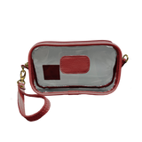 Jon Hart Design - Clear Wristlet - Wine Leather