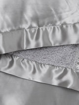 Chenille Satin™ Baby Blanket: Silver
