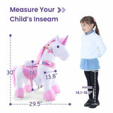 Ponycycle - Ride-on Pink Unicorn | Plush Animal Riding Toy: