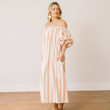 Cherry Pinstripe Ace Dress: M