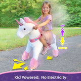 Ponycycle - Ride-on Pink Unicorn | Plush Animal Riding Toy: