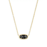 Kendra Scott - Elisa Gold Pendant Necklace - Black