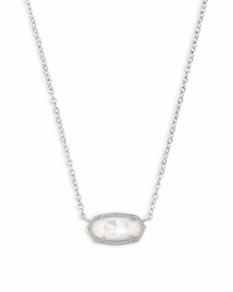 Kendra Scott - Elisa Pendant Necklace In Silver - Ivory
