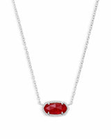 Kendra Scott - Elisa Pendant Necklace In Silver - Ruby Red