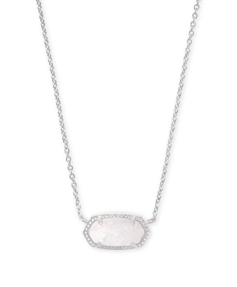 Kendra Scott - Elisa Pendant Necklace In Silver - White