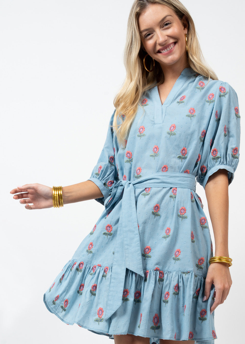 Embroidered Flower Dress