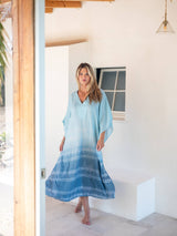 Palm Springs Kaftan: Shoreline Blue / OS