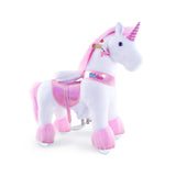 Ponycycle - Ride-on Pink Unicorn | Plush Animal Riding Toy: