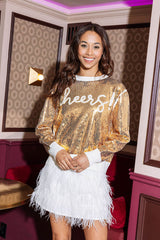Queen of Sparkles - Sweater - Full Sequin Cheers