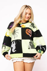 Queen of Sparkles - Light Green & Black Checkered Halloween