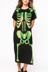 Queen of Sparkles - Black & Iridescent Green Skeleton Body