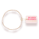 ILY Pearl Bracelet in Gold by Beaded Blondes