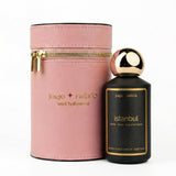 JoeJo + Nebria Istanbul fragrance spray with pink Luxe vegan leather case