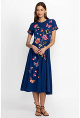 Johnny was - Gracey Crew Neck Swing Dress