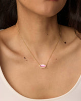 Elisa Gold Pendant Necklace in Azalea Illusion by Kendra Scott