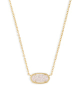 Elisa Gold Pendant Necklace in Iridescent Drusy by Kendra Scott