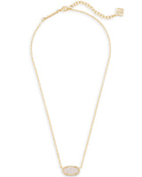Elisa Gold Pendant Necklace in Iridescent Drusy by Kendra Scott
