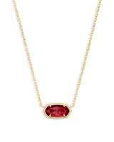 Elisa Gold Pendant Necklace in Berry Glass by Kendra Scott