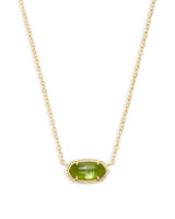 Elisa Gold Pendant Necklace in Peridot Illusion by Kendra Scott