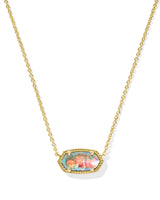 Elisa Gold Pendant Necklace in Dichroic Glass by Kendra Scott