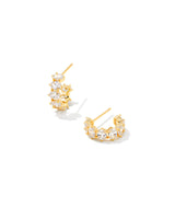 Cailin Gold Crystal April Huggie Earrings by Kendra Scott