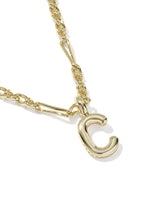 Bubble Letter C Gold Short Pendant Necklace by Kendra Scott