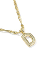Bubble Letter D Gold Short Pendant Necklace by Kendra Scott