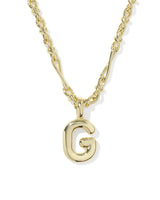 Bubble Letter G Gold Short Pendant Necklace by Kendra Scott