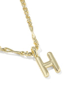 Bubble Letter H Gold Short Pendant Necklace by Kendra Scott