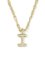 Bubble Letter I Gold Short Pendant Necklace by Kendra Scott