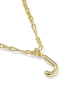Bubble Letter J Gold Short Pendant Necklace by Kendra Scott