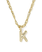 Bubble Letter K Gold Short Pendant Necklace by Kendra Scott