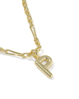 Bubble Letter P Gold Short Pendant Necklace by Kendra Scott