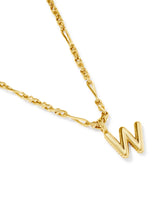 Bubble Letter W Gold Short Pendant Necklace by Kendra Scott