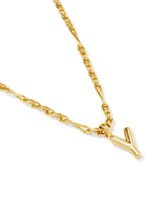 Bubble Letter Y Gold Short Pendant Necklace by Kendra Scott