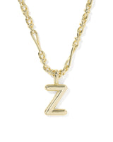 Bubble Letter Z Gold Short Pendant Necklace by Kendra Scott