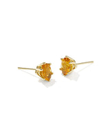 Cailin Gold Crystal Stud Earrings in Golden Yellow Crystal by Kendra Scott