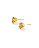 Cailin Gold Crystal Stud Earrings in Golden Yellow Crystal by Kendra Scott
