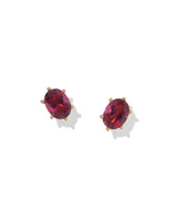 Cailin Gold Crystal Stud Earrings in Red Crystal by Kendra Scott