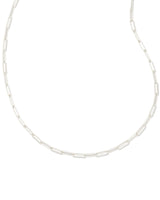 Courtney Paperclip Necklace in Silver by Kendra Scott