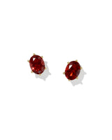 Cailin Gold Crystal Stud Earrings in Burgundy Crystal by Kendra Scott