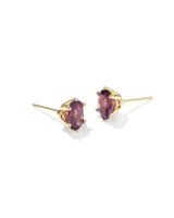 Cailin Gold Crystal Stud Earrings in Purple Crystal by Kendra Scott