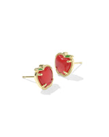 Apple Gold Stud Earrings by Kendra Scott