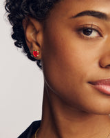 Apple Gold Stud Earrings by Kendra Scott
