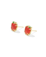 Apple Gold Stud Earrings by Kendra Scott
